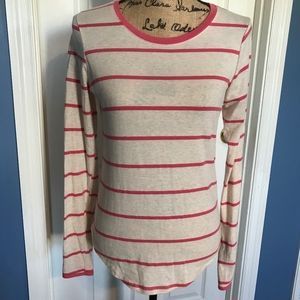 Cream with pink striped